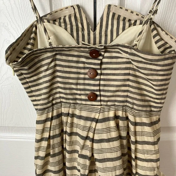 Anthropologie Maeve Striped Linen Blend Dress Size 0 EUC - Picture 7 of 14